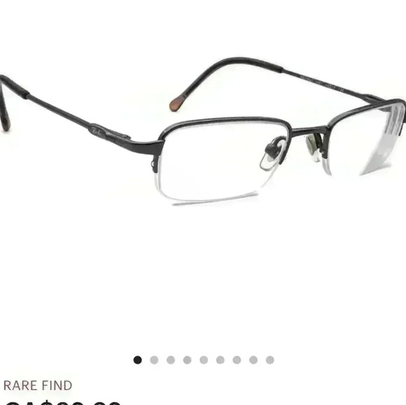 Ray-Ban Eyeglasses RB 1002T 3001 Titanium Gunmetal Half Rim Frame 45[]17 120 - Picture 1 of 9